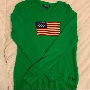 Lauren Ralph Lauren Green USA Sweater
